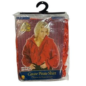 Rubie’s red Gauze pirate shirt. Fits up to 44 jacket size. Never before worn!!